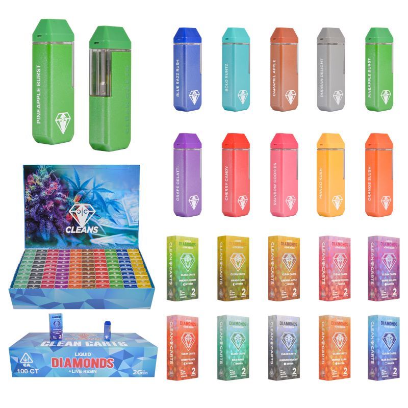 Clean Carts 2g Empty Disposable Vape Pen (100-Pack Master Display Edition)